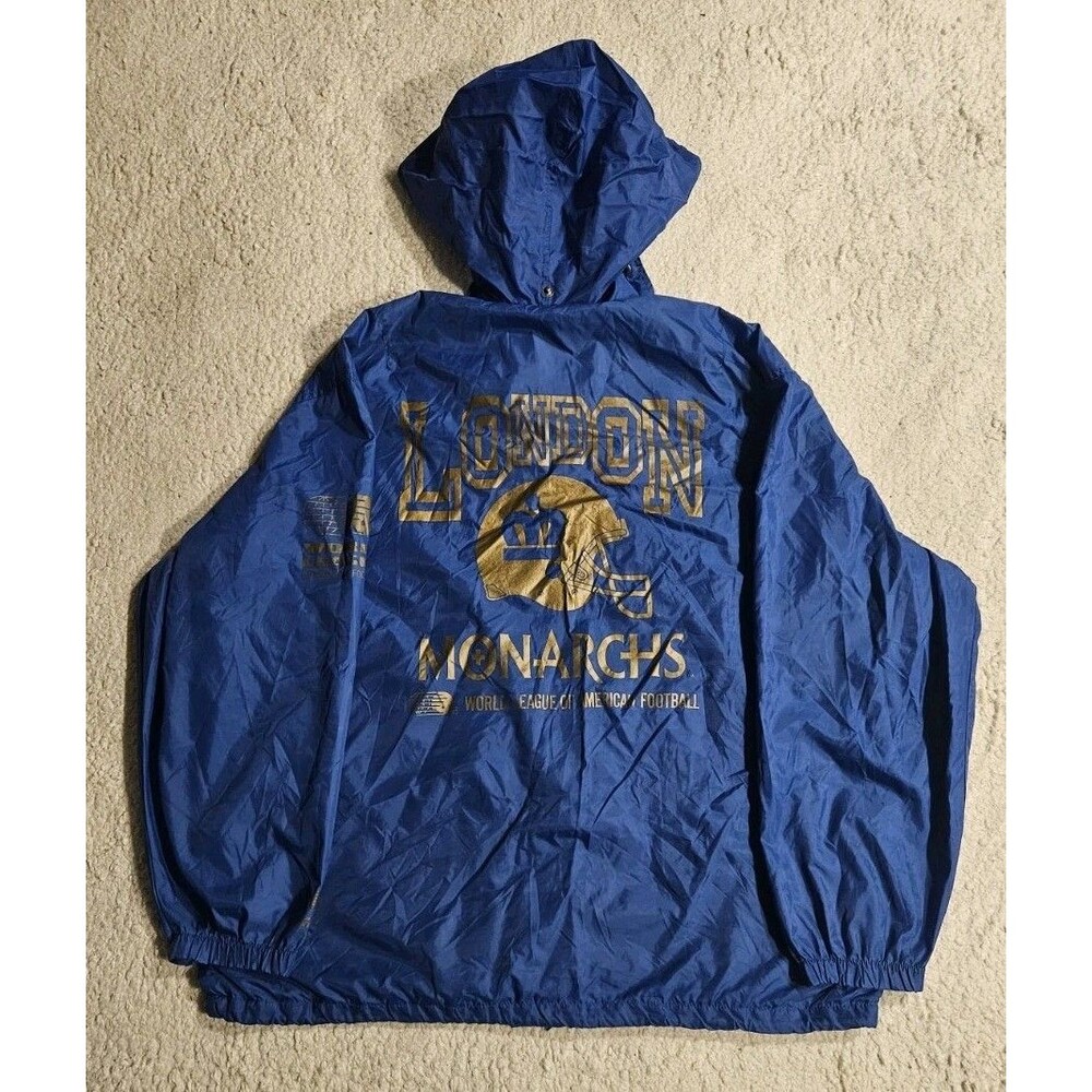 VTG WLAF World League London Monarchs Campri Coaches Jacket Mens XL Windbreaker